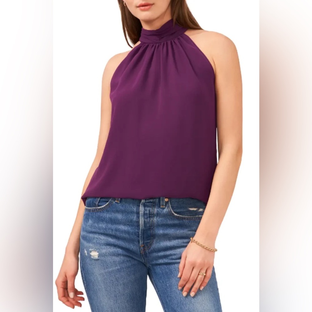 Babaton Purple Halter Tank Top